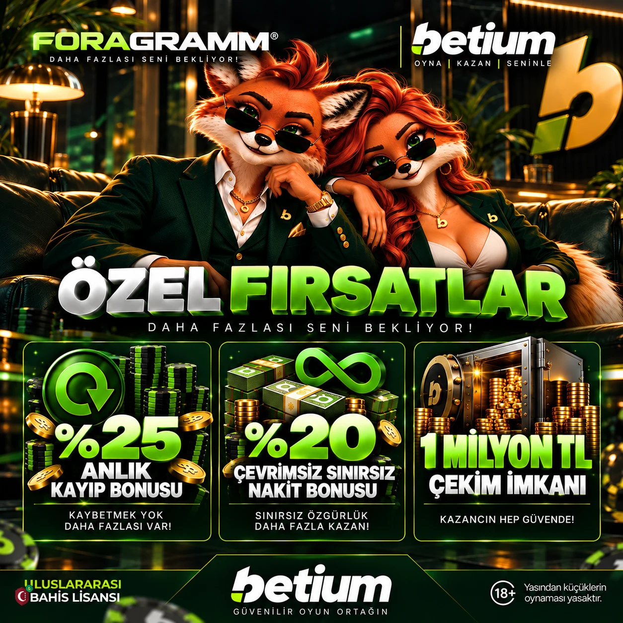 Betium özel fırsatları
