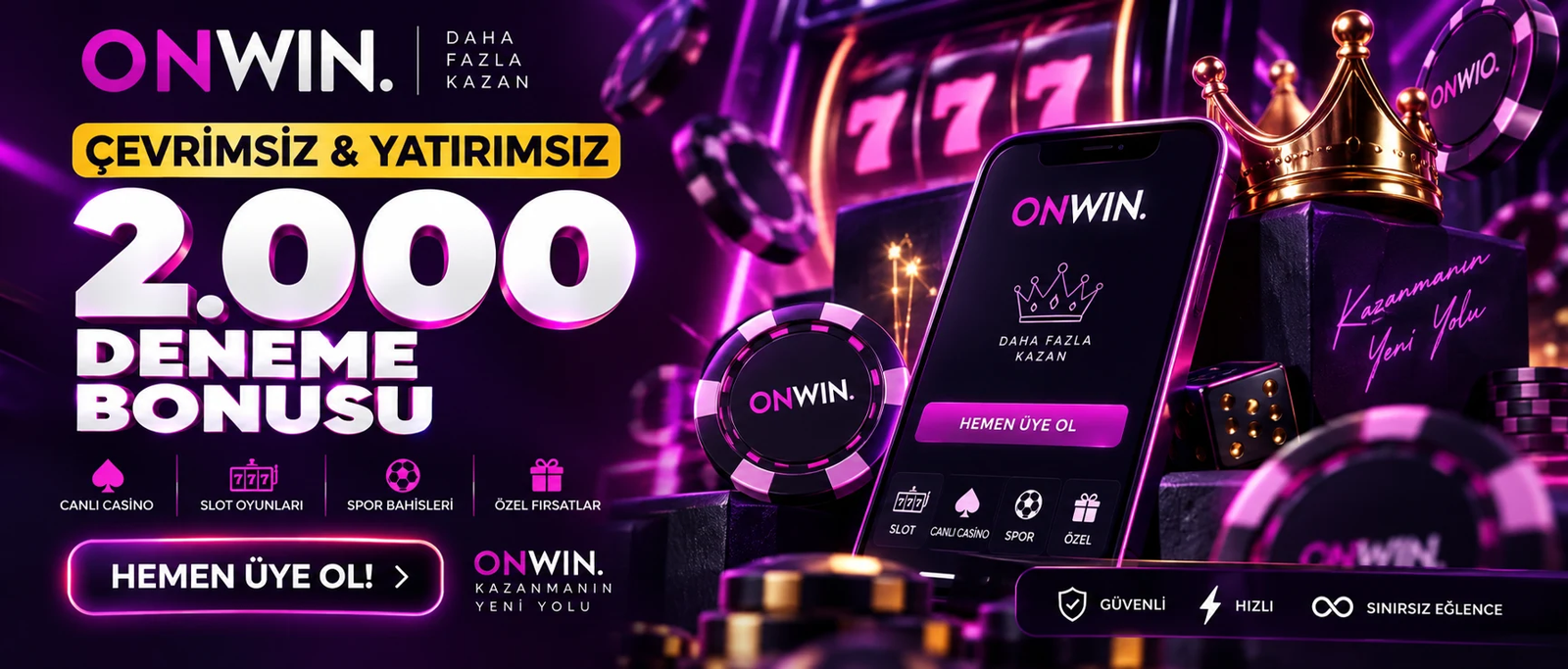 Onwin 2000 deneme bonusu kampanyası